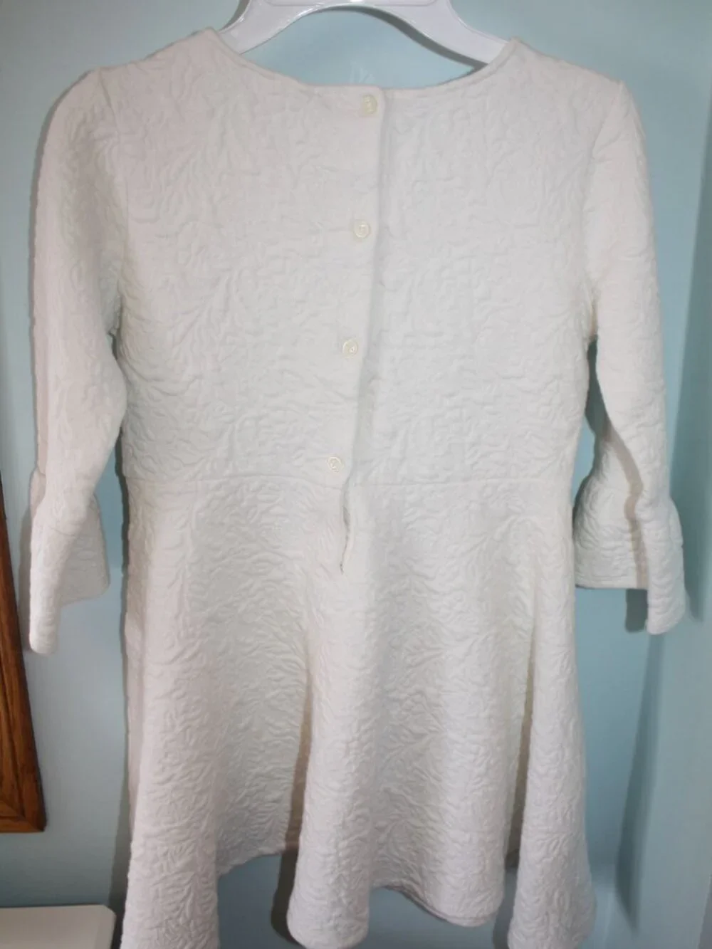 Janie and Jack Size 12 Holiday Tartan White Brocade Wedding Holiday Dress NWOT
